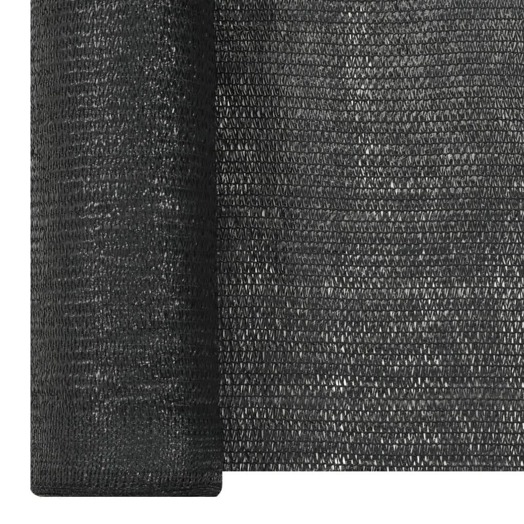 vidaXL Zaunblende Schwarz 1,2x25 m HDPE 150 g/m²