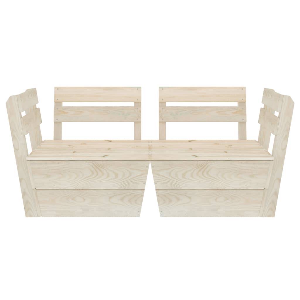 vidaXL Garten-Palettensofa 2-Sitzer Impregniertes Fichtenholz