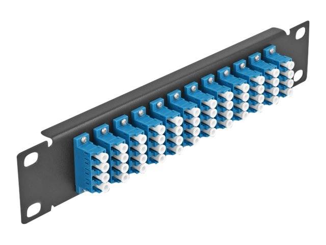 Delock - Patch Panel - LC SM X 48 - Schwarz - 1U - 25.4 cm (10")