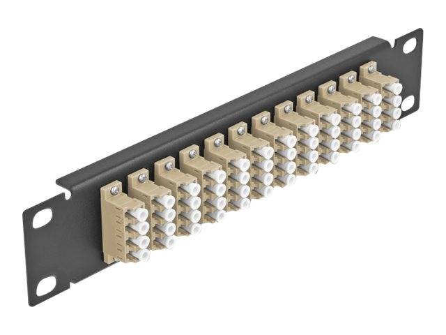 Delock - Patch Panel - Schrankmontage - LC MM X 48 - Schwarz, beige - 1U - 25.4 cm (10")