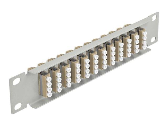 Delock - Patch Panel - LC MM X 48 - Grau - 1U - 25.4 cm (10")