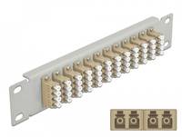 Delock - Patch Panel - LC MM X 48 - Grau - 1U - 25.4 cm (10")