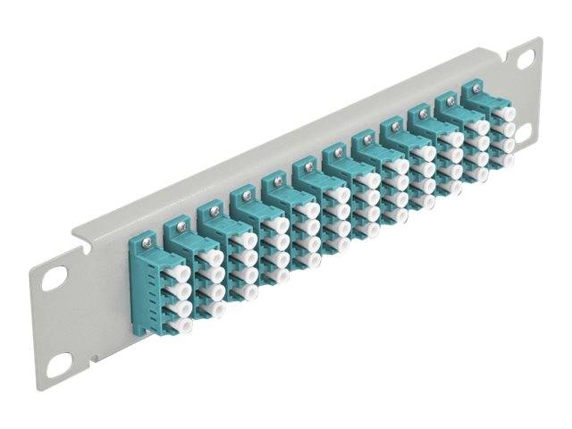 Delock - Patch Panel - Schrankmontage - LC MM X 48 - Grau, Aquamarin - 1U - 25.4 cm (10")