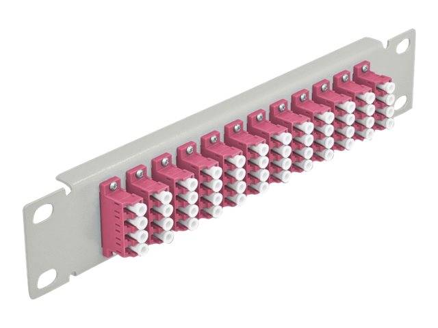 Delock - Patch Panel - Rack montierbar - LC x 12 - Grau - 1U - 25.4 cm (10")