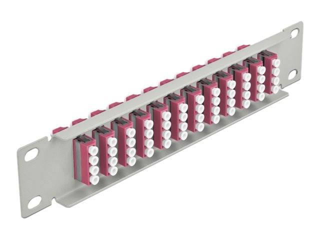 Delock - Patch Panel - Rack montierbar - LC x 12 - Grau - 1U - 25.4 cm (10")