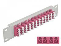 Delock - Patch Panel - Rack montierbar - LC x 12 - Grau - 1U - 25.4 cm (10")