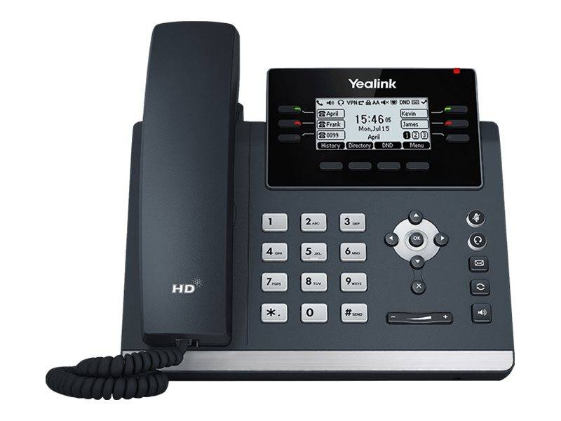 Yealink SIP-T42U - VoIP-Telefon mit Rufnummernanzeige - fünfwegig Anruffunktion