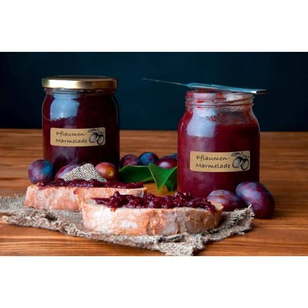 Haushalts-Etiketten Papier Erdbeere Himbeere .. braun schwarz 8 Aufkleber