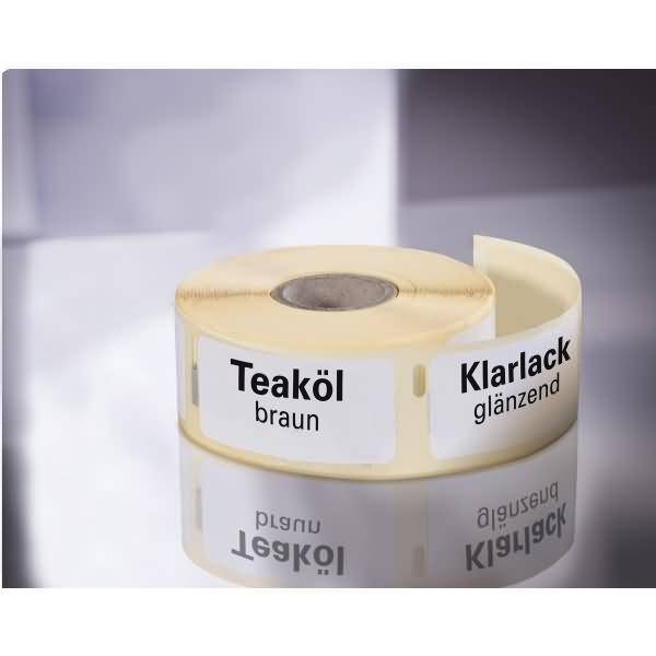 Rollen-Etiketten 25x89mm 2 Rolle/700 Etiketten weiß