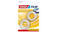 Tesafilm - Doppelseitiges Klebeband - 12 mm x 7.5 m - Polypropylenfolie - transparent (Packung mit 2)