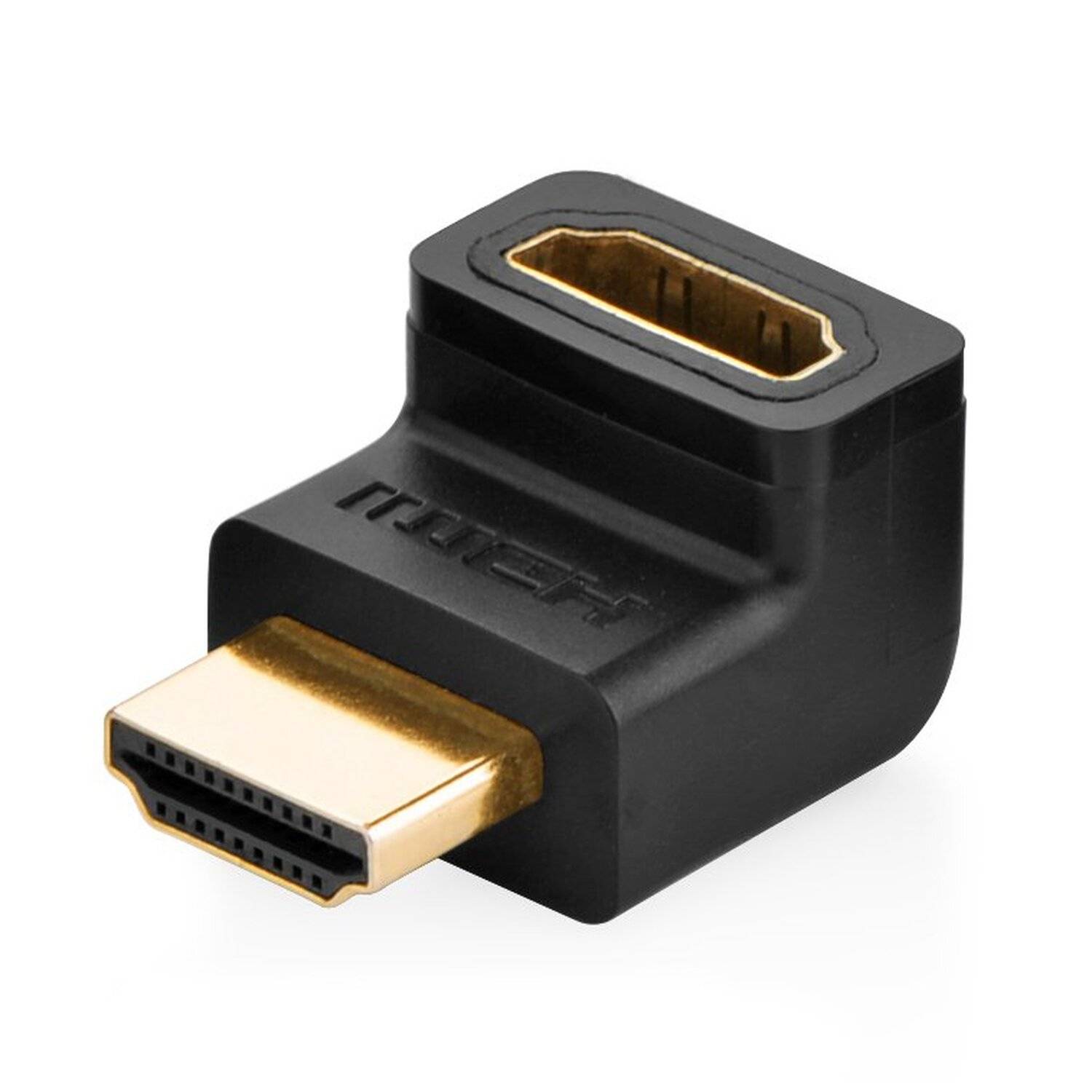 Ugreen Adapter Winkelstecker HDMI oben Adapter Videokabel-Adapter Abgewinkelter HDMI-Stecker schwarz