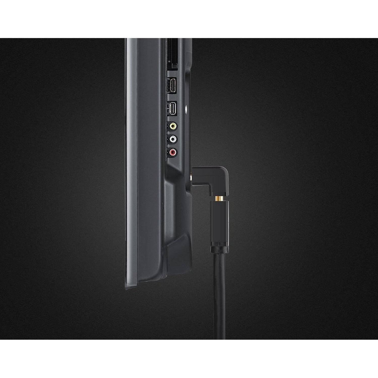 Ugreen Adapter Winkelstecker HDMI oben Adapter Videokabel-Adapter Abgewinkelter HDMI-Stecker schwarz