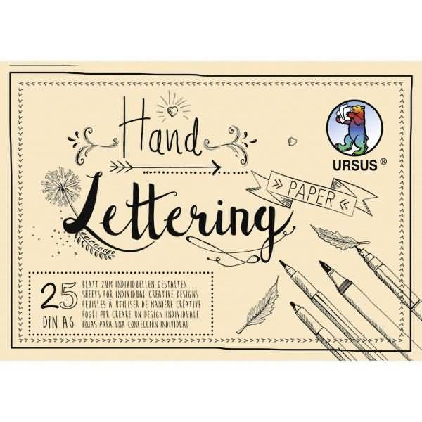 Handlettering Paper 210g/qm A6 25 Blatt creme