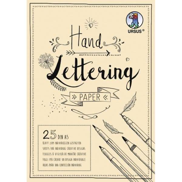 Handlettering Paper 210g/qm A5 25 Blatt creme