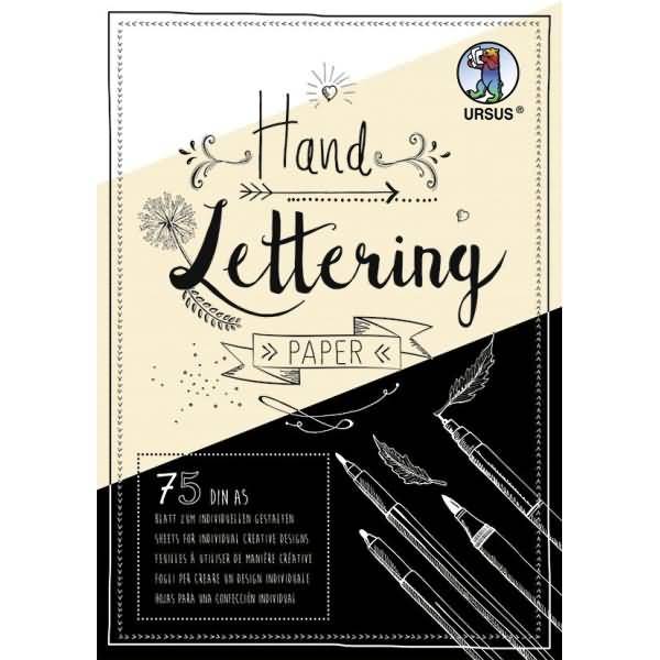 Handlettering Paper Colour Mix 200/210g/qm A5 75 Blatt 3 Farben sortiert