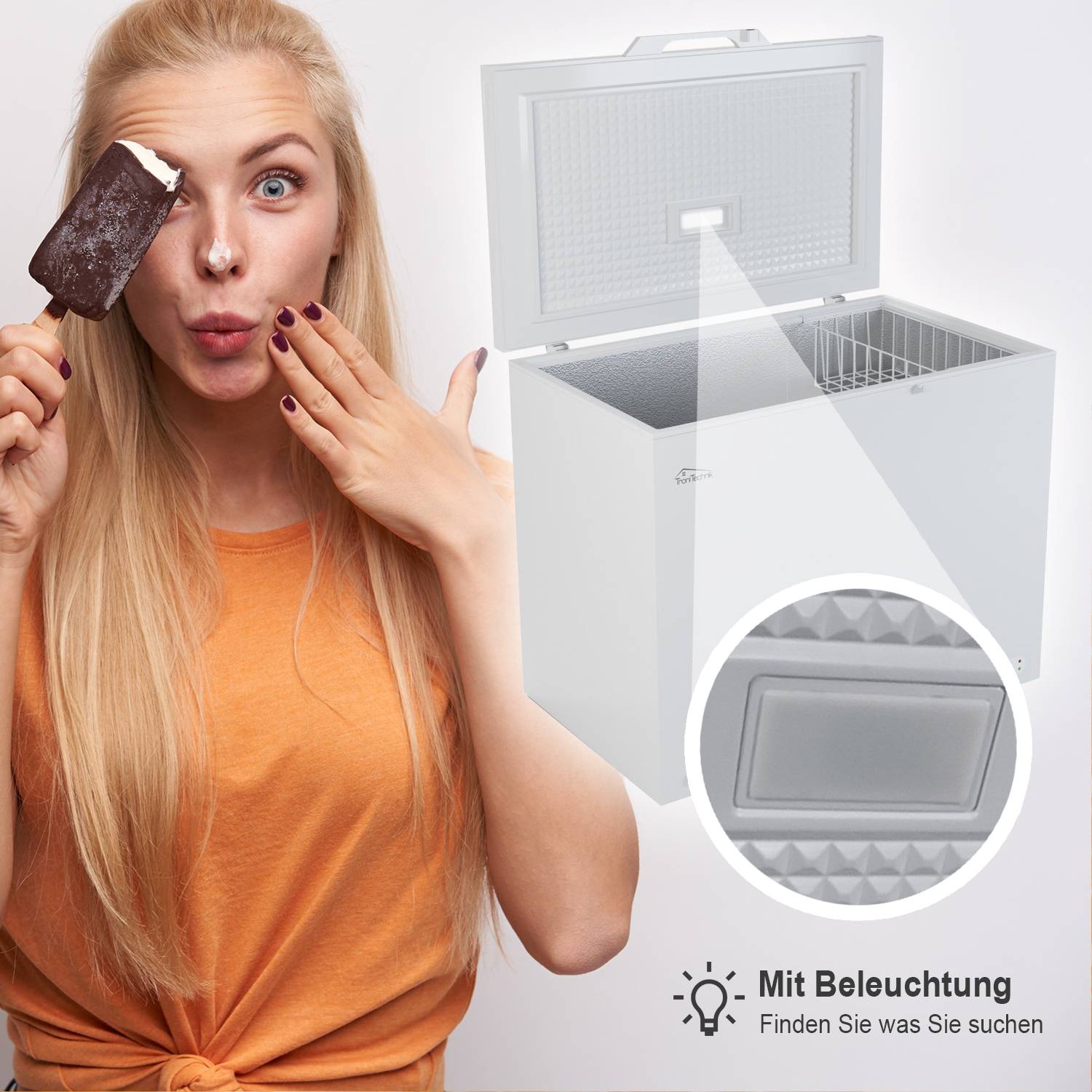 Gefriertruhe BORGAR 290L PRO mit Korb und Schloss