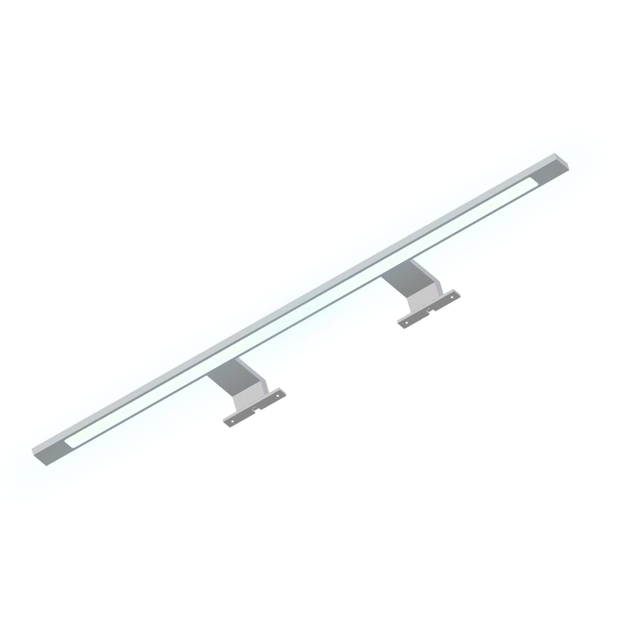 kalb | LED Badleuchte 74cm neutralweiß Aluminium silbergrau Spiegellampe Spiegelleuchte Aufbauleuchte