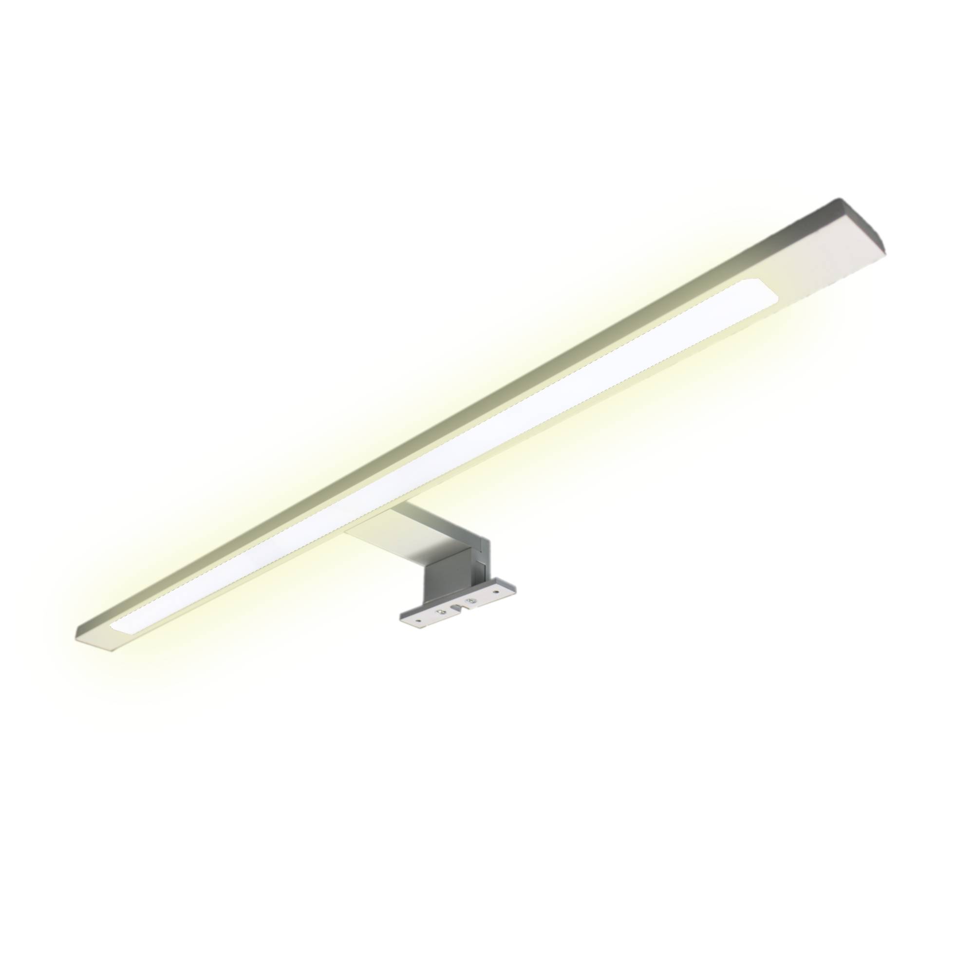 kalb | LED Badleuchte 60cm warmweiß silbergrau Badlampe Spiegellampe Spiegelleuchte Schranklampe Aufbauleuchte
