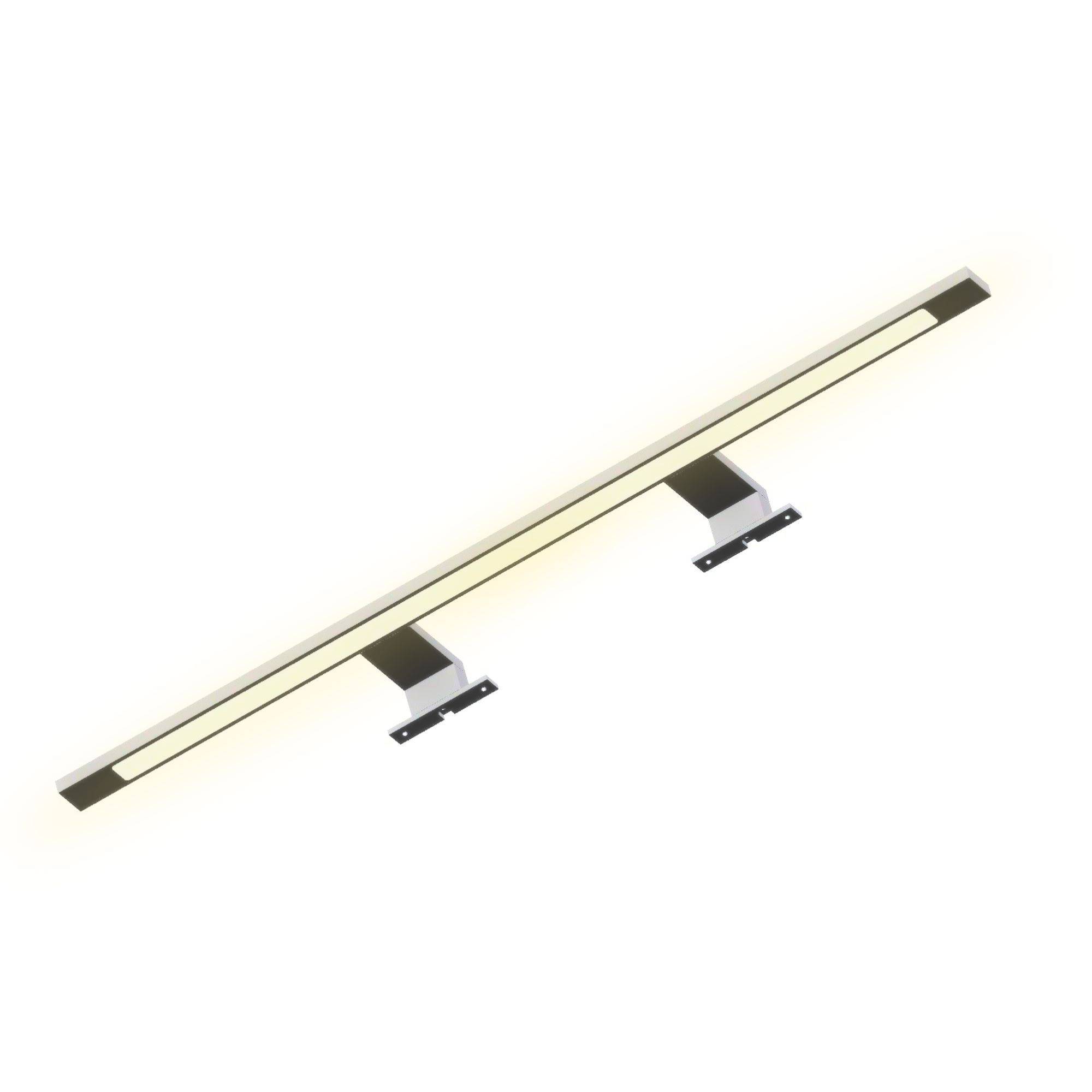 kalb | LED Badleuchte 74cm lang warmweiß chrom Spiegellampe Spiegelleuchte Aufbauleuchte 230VAC