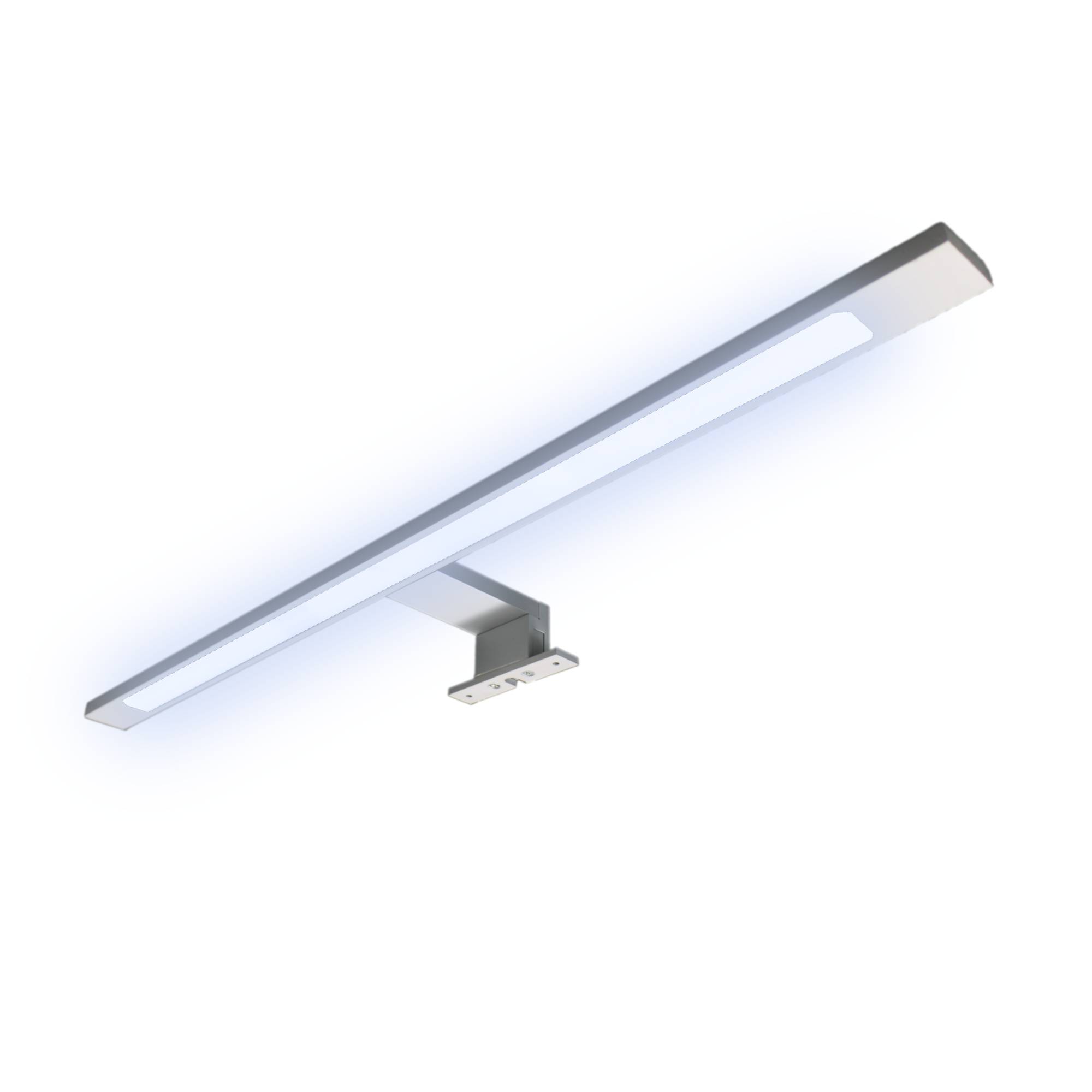 kalb | LED Badleuchte 60cm neutralweiß silbergrau Badlampe Spiegellampe Spiegelleuchte Schranklampe Aufbauleuchte