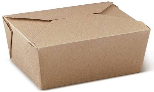 Take-Away Behälter, braun, beschichtet biologisch abbaubar 197x90x75 mm 1660 ml / 56 oz 50 Stück