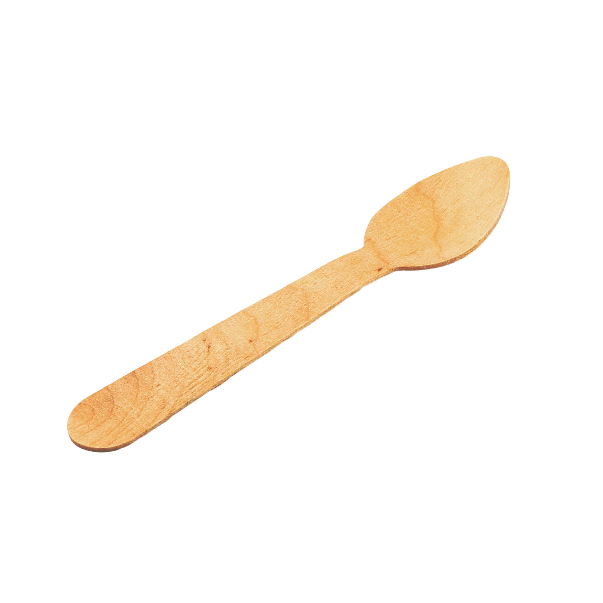 Kaffeelöffel aus Holz - 10,8 cm - Verpackung: 100 St. im Pack