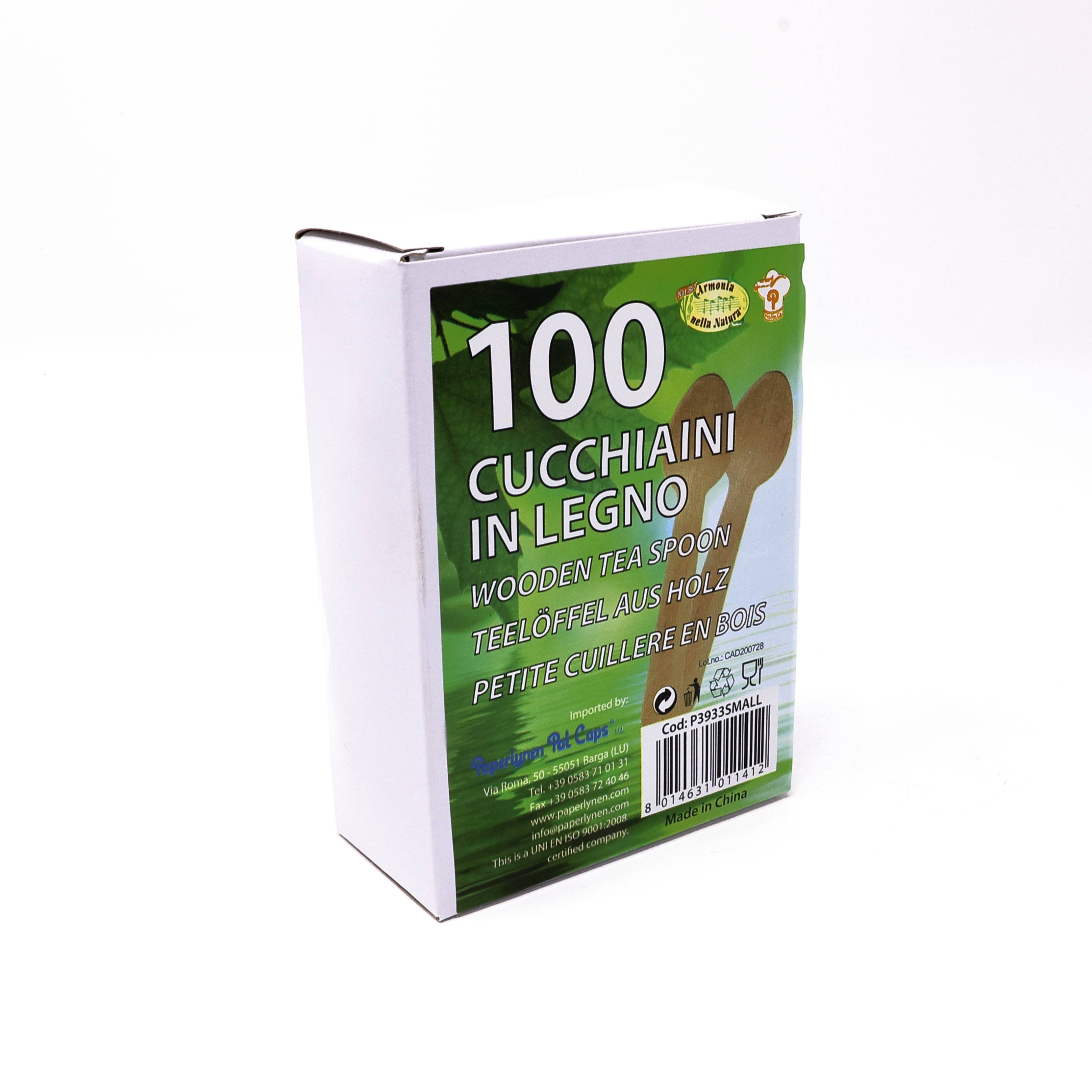 Kaffeelöffel aus Holz - 10,8 cm - Verpackung: 100 St. im Pack