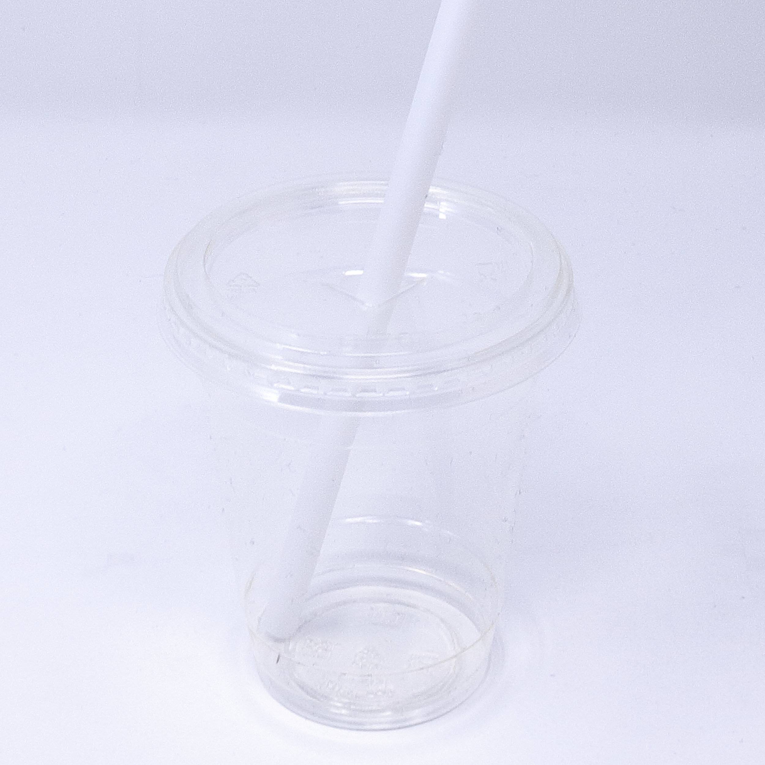 PLA transparent flat lid with cross-hole, for Ø 76 mm - 50 Stück