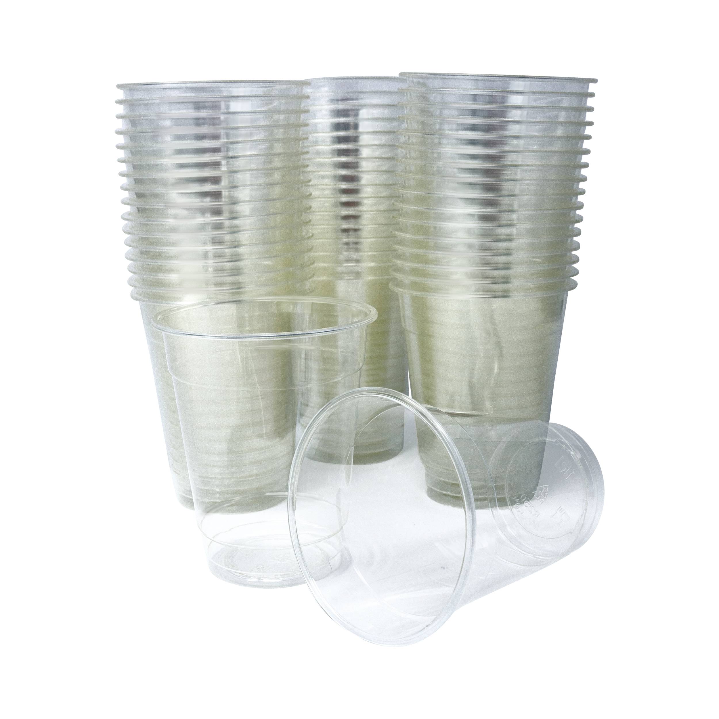 Transparente Becher aus PLA, kompostierbar - Kapazität: 200 ml - 7 oz. - 50 Stück