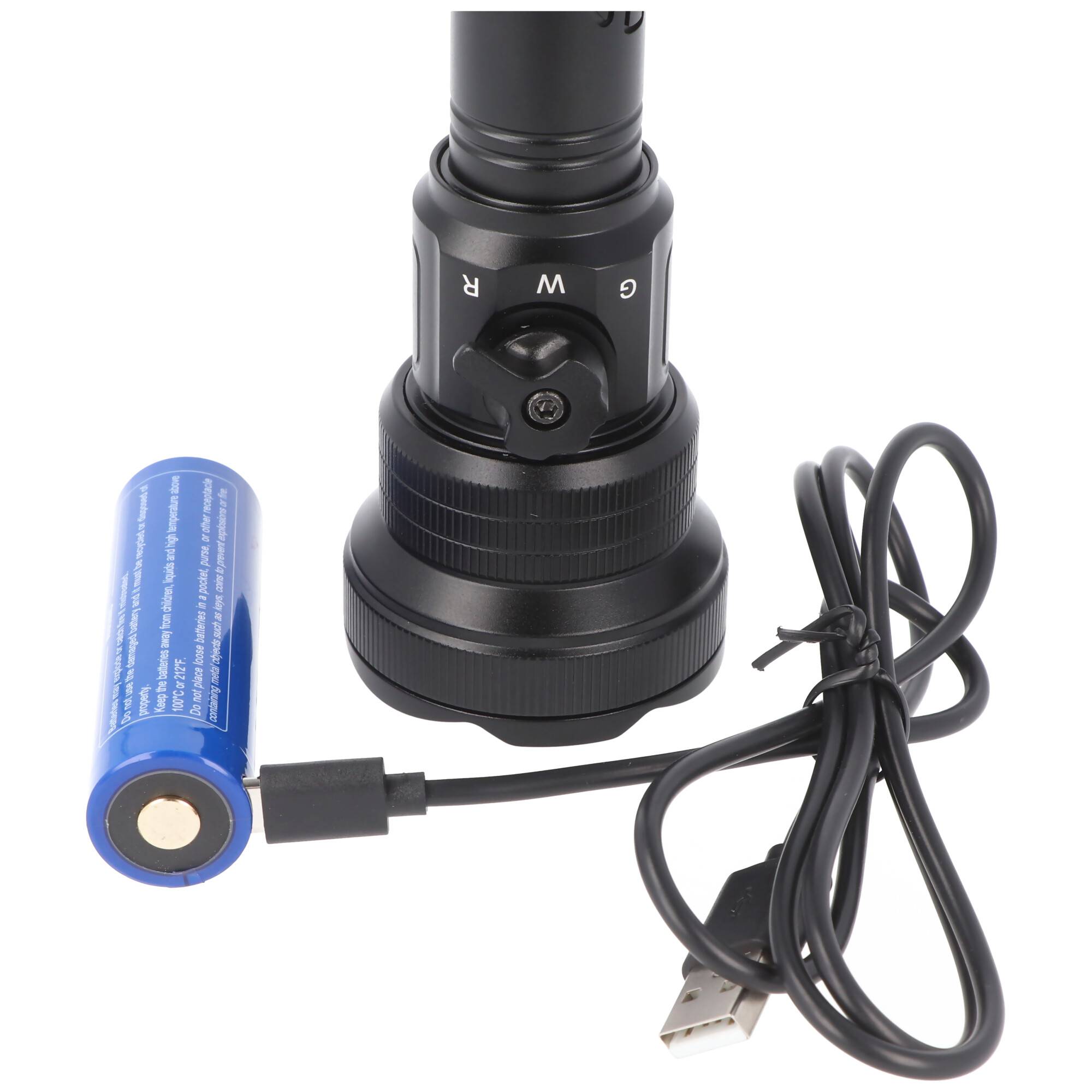 Brinyte T28 Artemis LED-Taschenlampe für Jäger mit Zoom, rot und Grün Licht regelbar, mit max. 650 Lumen