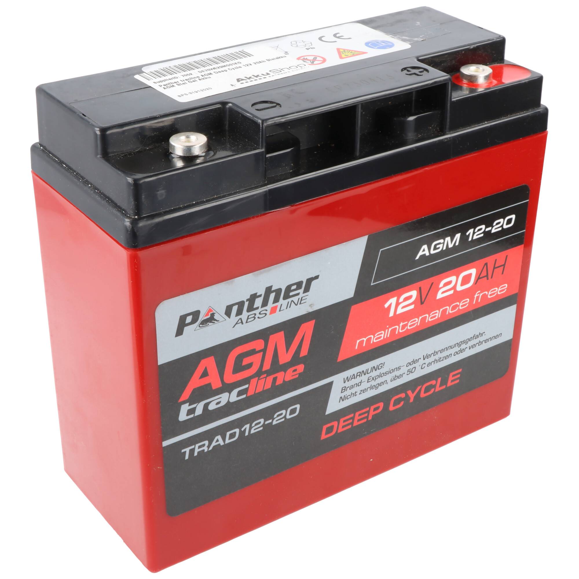 Panther tracline AGM Deep Cycle 12V 20Ah Bleiakku AGM Blei Gel Akku