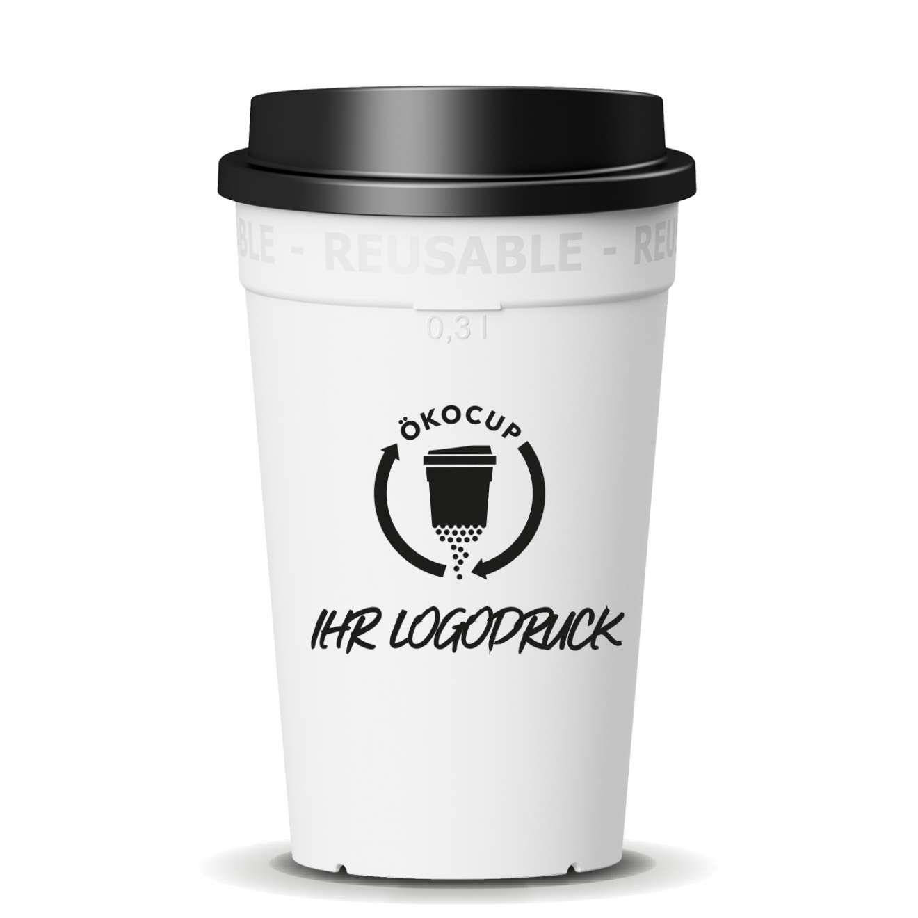 emissimo Coffee to go Mehrweg Becher weiß 0,3l - 380ml