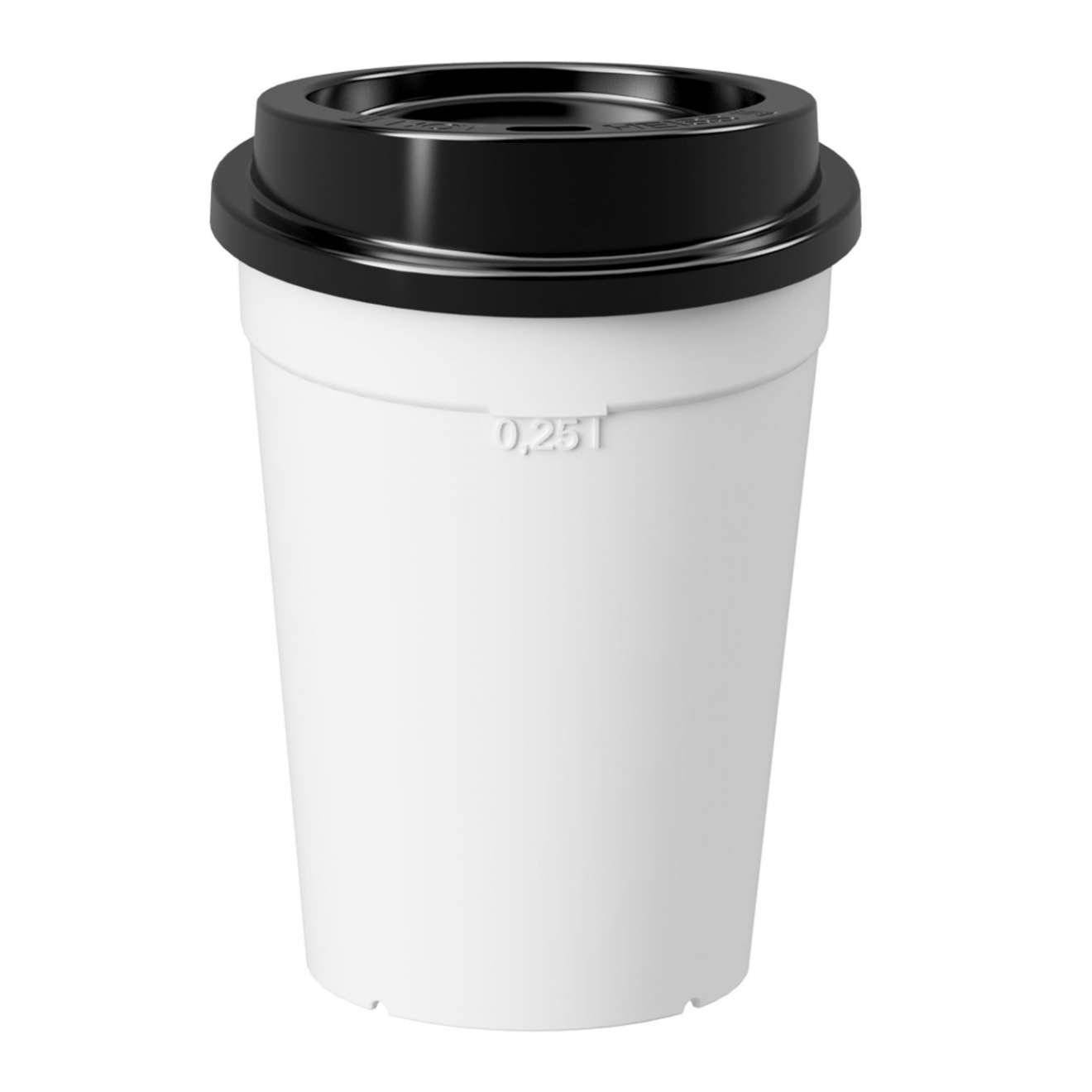 emissimo Coffee2go Deckel zu Mehrweg Becher schwarz Ø 80mm