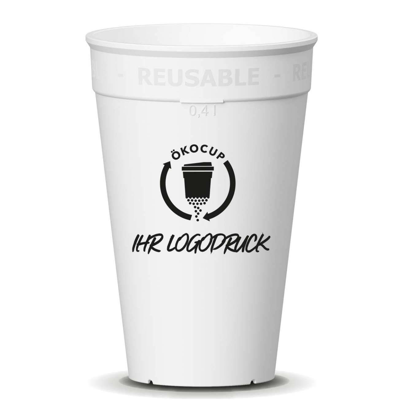 emissimo Coffee to go Mehrweg Becher weiß 0,5l - 611ml
