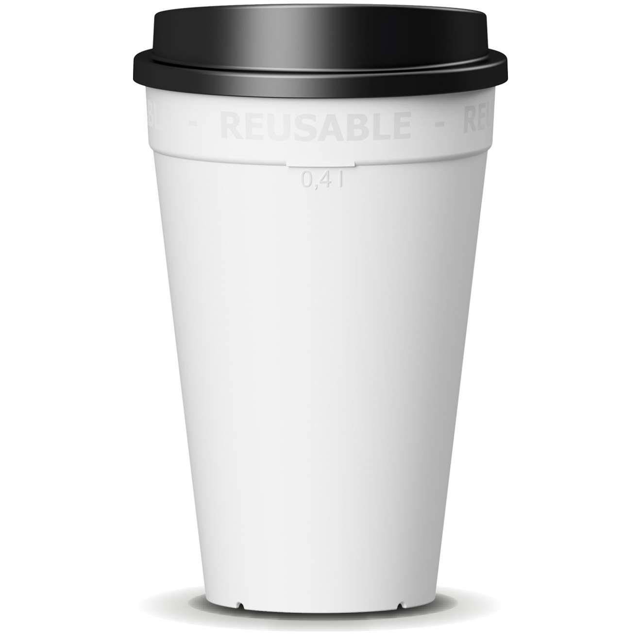 emissimo Coffee to go Mehrweg Becher weiß 0,5l - 611ml