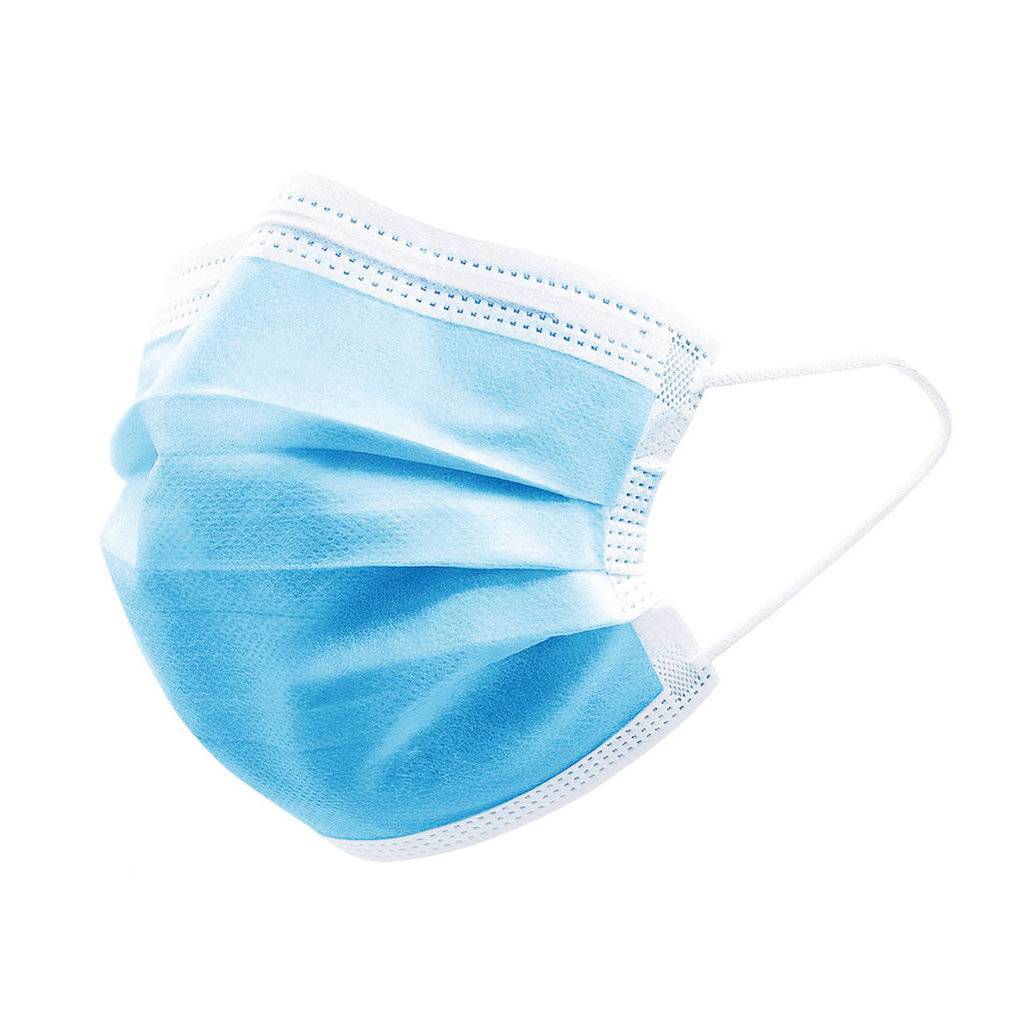 emissimo medizinischer OP Mundschutz, Maske 3-lagig EN 14683 (Typ II R) blau + 1 x Maskenhalten