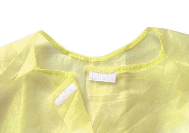 Einweg Schutzkittel SPP-Vlies/PE, EN 14126 gelb 140x160cm MD0206524 Bündchen, virendicht, XL