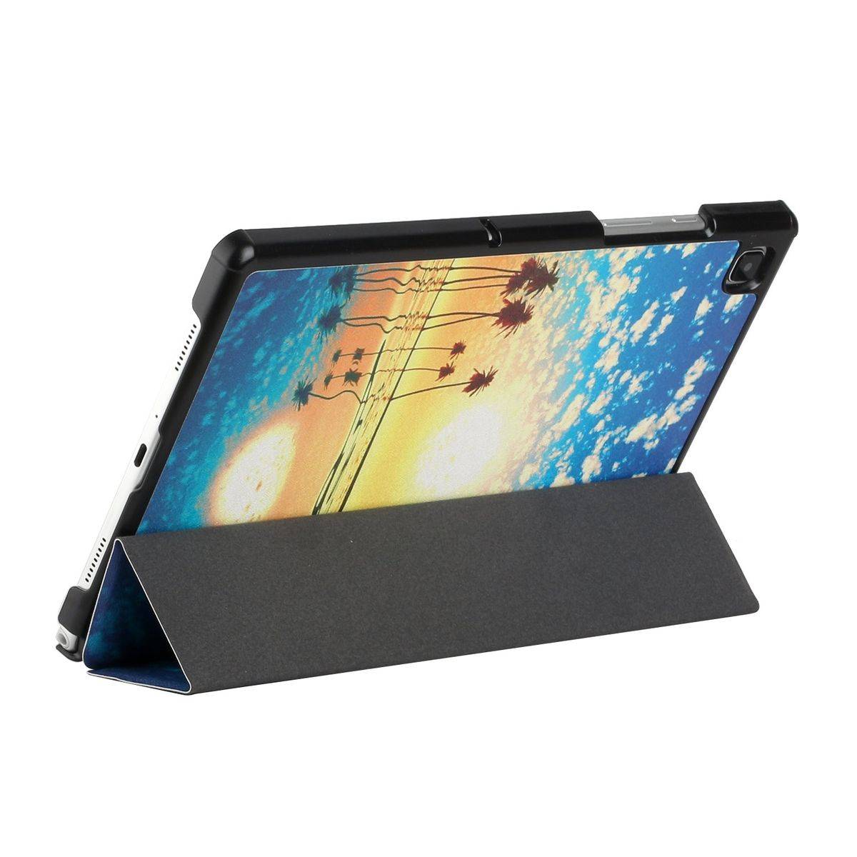 Für Samsung Galaxy Tab A7 10.4 2020 T500 / T505 3folt Wake UP Smart Cover Etuis Hülle Case Schutz Motiv 4