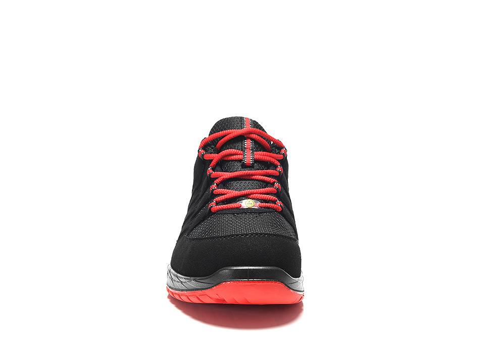 Berufshalbschuh MADDOX black-red Low ESD O2, Gr. 40
