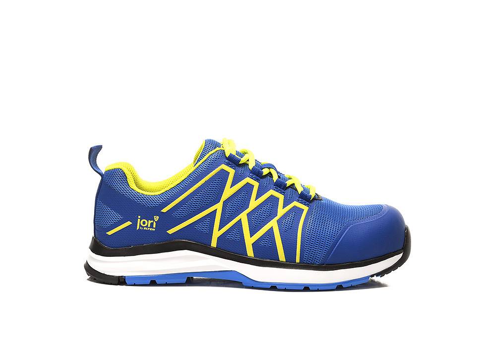 Sicherheitshalbschuh jo_SWIFT blue-yellow Low ESD S1PS, Gr. 41