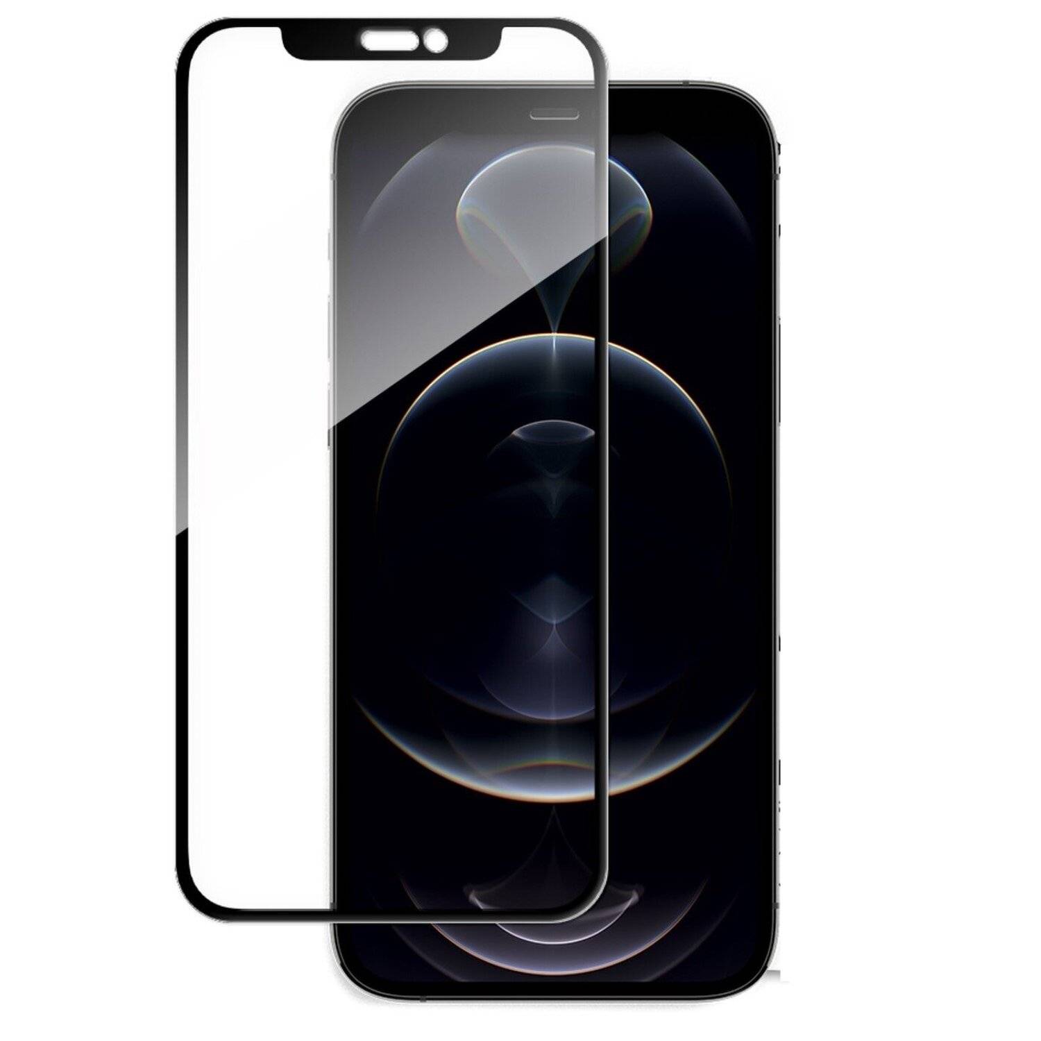 cofi1453® 5D Schutz Glas kompatibel mit iPhone 13 Curved Schutz Folie Vollständig Klebend und Abdeckung