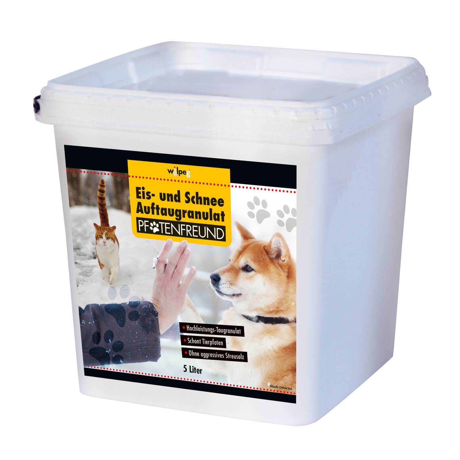 Wilpeg Eis- und Schnee Auftaugranulat Pfotenfreund - Inhalt:5 Liter