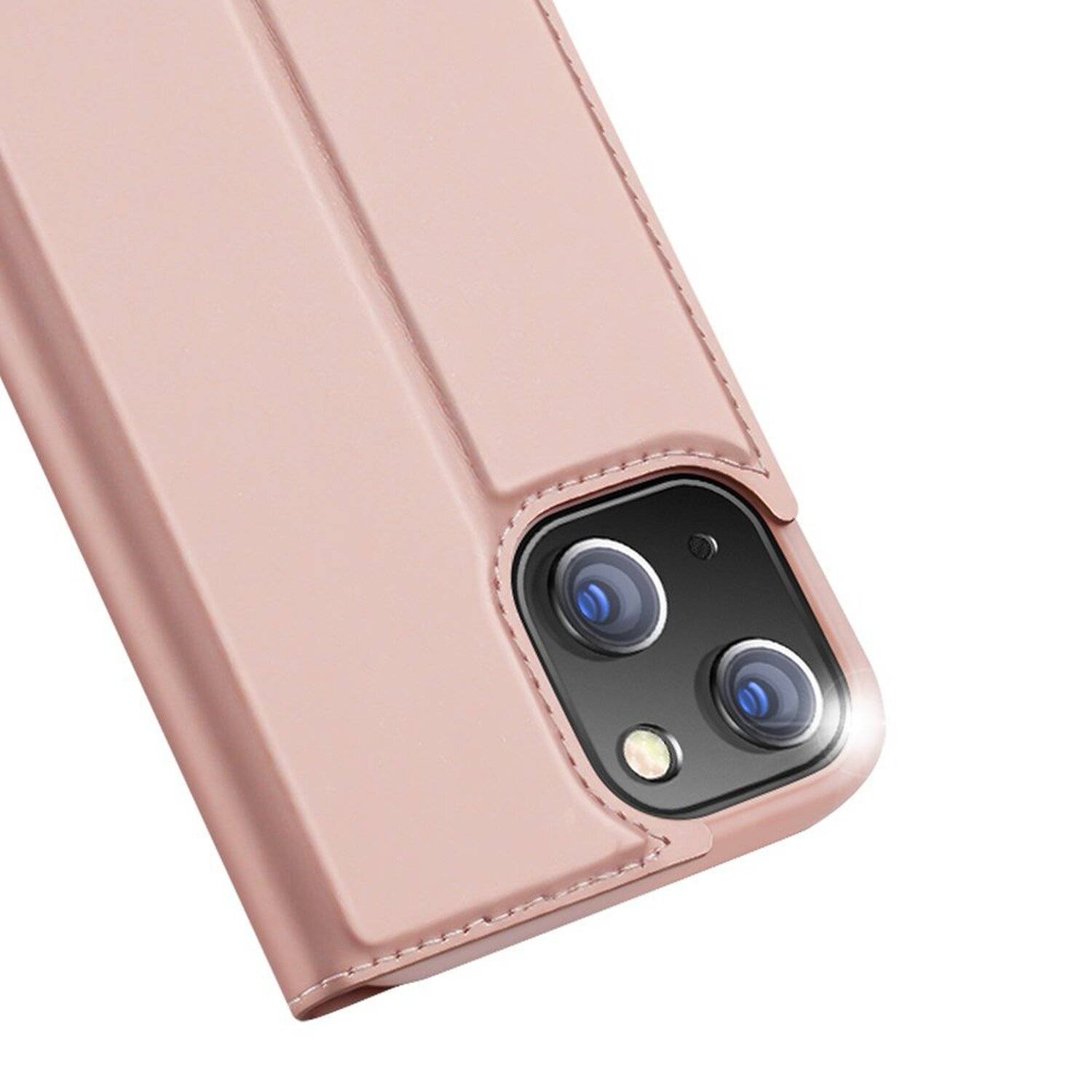 Buch Tasche "Dux Ducis" für iPhone 13 Handy Hülle Brieftasche Schutzhülle mit Standfunktion, Kartenfach Rose
