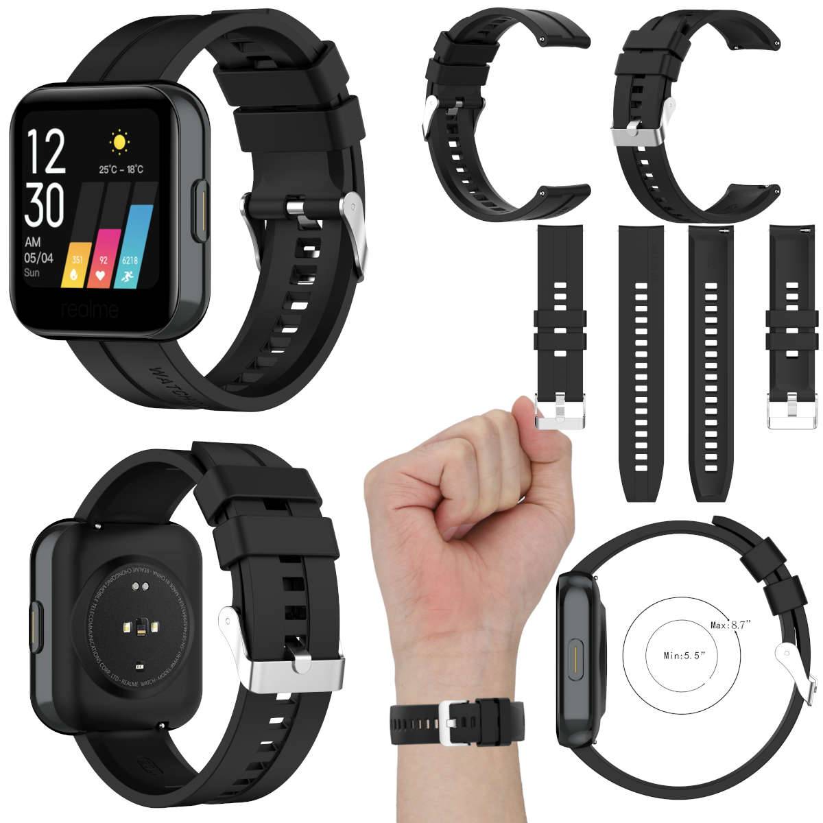 Für Huawei Watch GT 20mm Diana Fitness Watch Uhr Kunststoff Silikon Ersatz Armband Schwarz Neu