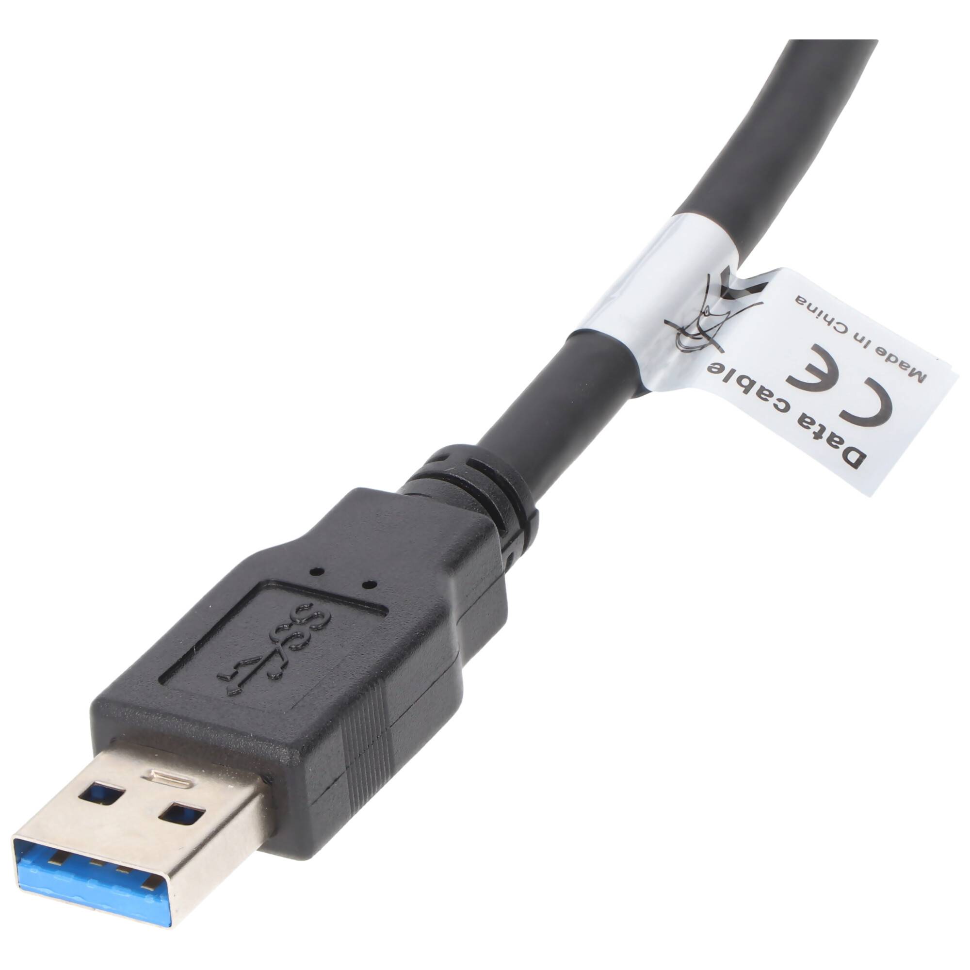 Datenkabel kompatibel zu Micro-USB 3.0, 1 Meter, Farbe schwarz