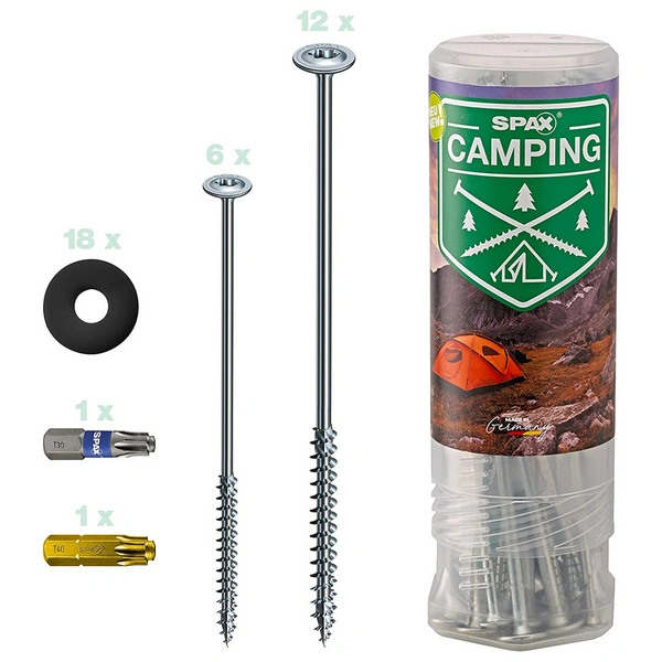 Spax Zeltschrauben Camping-Komplettset Spax Zeltschrauben Camping-Komplettset