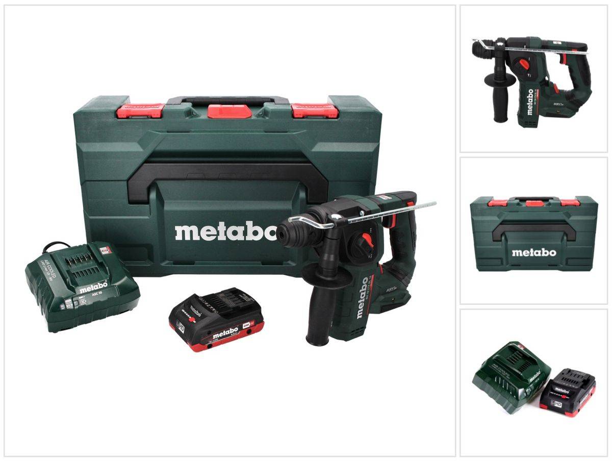 Metabo BH 18 LTX BL 16 Akku Bohrhammer 18 V 1.3 J SDS-plus Brushless + 1x Akku 4,0 Ah + Ladegerät + MetaBOX