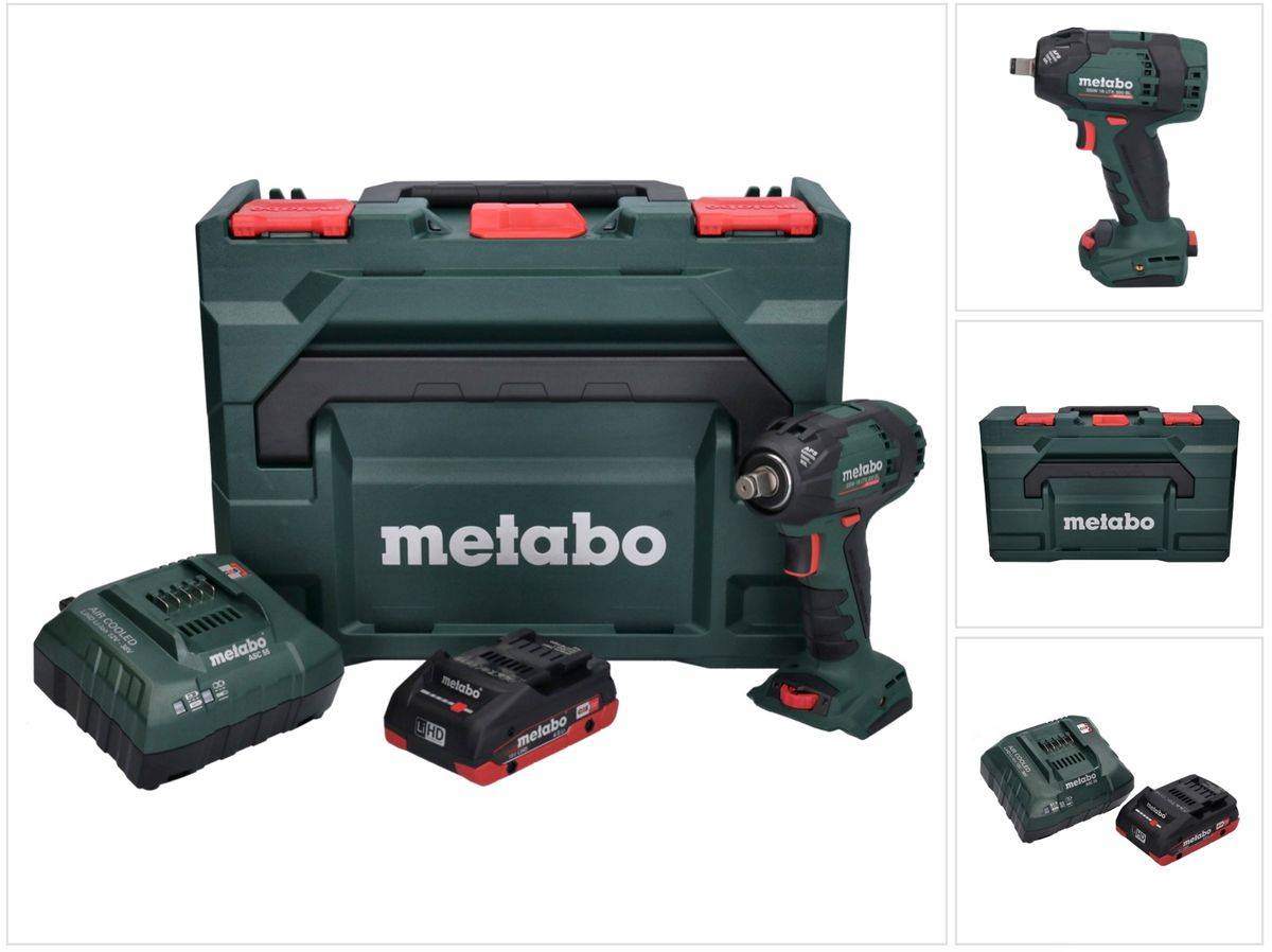 Metabo SSW 18 LTX 300 BL Akku Schlagschrauber 18 V 300 Nm 1/2" Brushless + 1x Akku 4,0 Ah + Ladegerät + metaBOX