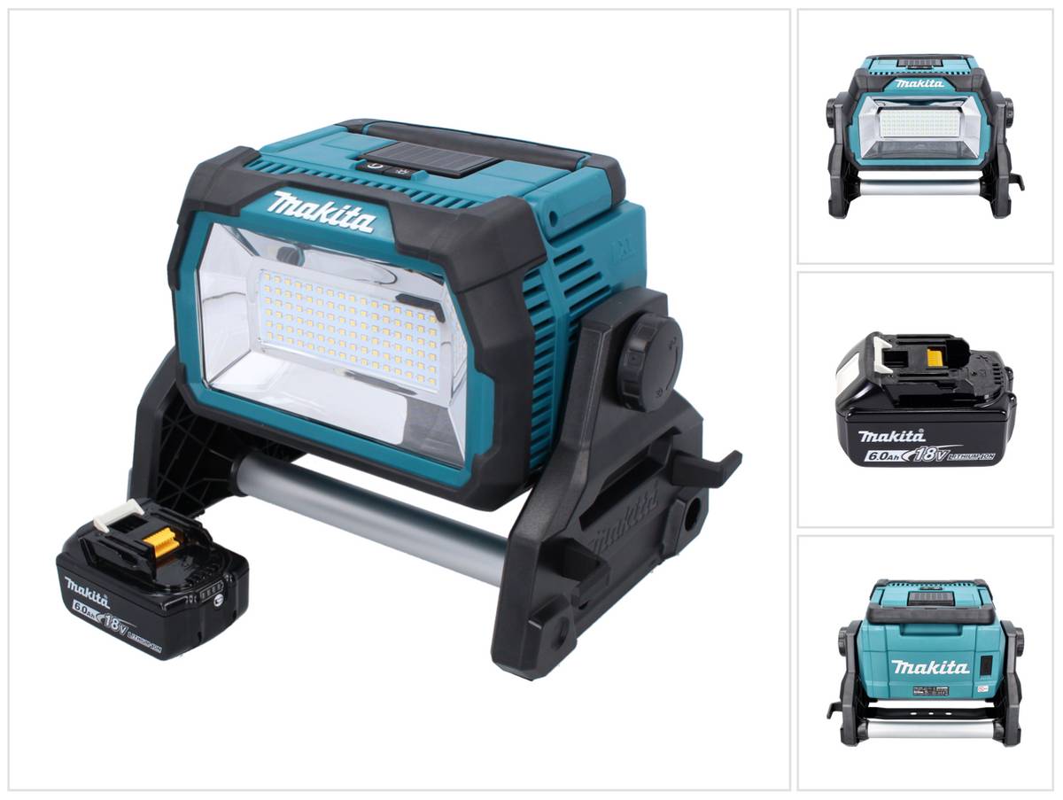 Makita DML 809 G1 Akku LED Baustrahler 18 V 10000 lm + 1x Akku 6,0 Ah - ohne Ladegerät