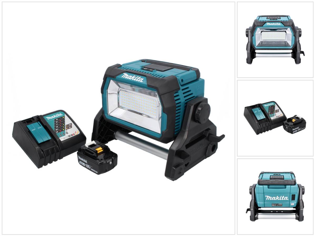Makita DML 809 RF1 Akku LED Baustrahler 18 V 10000 lm + 1x Akku 3,0 Ah + Ladegerät